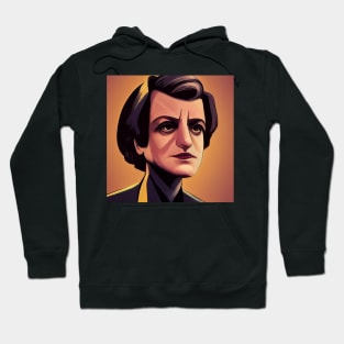 Ayn Rand portrait | Comics Style Hoodie